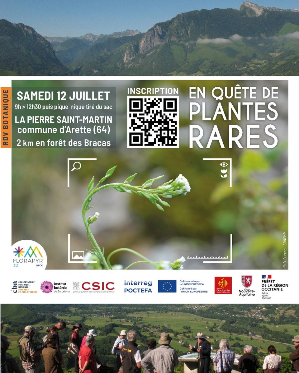 Salida botánica por La Pierre Saint-Martin el próximo 12 de julio!!
📍 Aparcamiento de Arrê de Bas
🕜 9:00 h
Inscripción: docs.google.com/forms/d/e/1FAI…