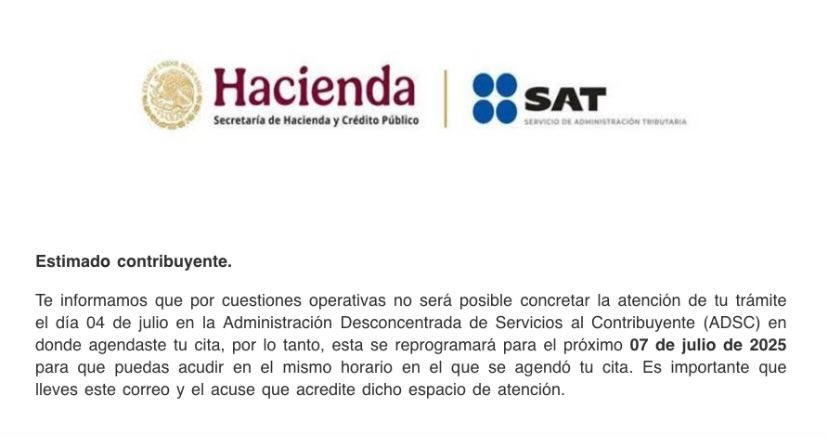 mayadriana's tweet photo. @SATMX obtuve una cita y horas después me llego un correo de serviciosalcontribuyente@sat.gob.mx
que menciona que mi cita fue  reprogramada, es real? Por que no tiene mi rfc ni mayores detalles de la ADSC https://t.co/VdKMXiH5yY