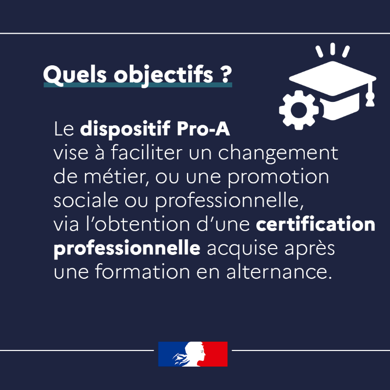 Travail_Gouv's tweet photo. #Emploi50Plus | Pro-A permet Ă lâentreprise de faire Ă©voluer les compĂ©tences de ses salariĂ©s tout en maintenant lâactivitĂ©. Il sâadresse aux salariĂ©s en CDI, peu ou moyennement qualifiĂ©s, qui souhaitent bĂ©nĂ©ficier d'une formation en alternance sans quitter leur poste —ïž