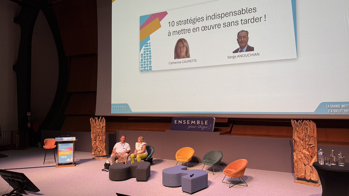 ⭐️Clôture en beauté avec Catherine Caumette et Serge Anouchian sur les stratégies indispensables à mettre en œuvre sans tarder 🚀
#CongresEnsemblePourAgir
