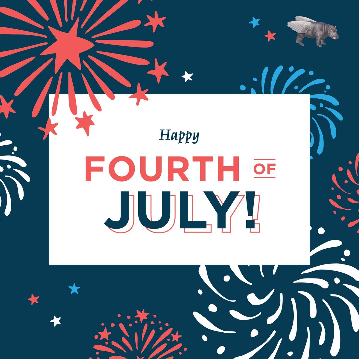 FlyingHippoWeb's tweet photo. Happy Independence Day! 🎆🇺🇸 Wishing you a safe and joyful celebration. https://t.co/fGBnD9XHHV
