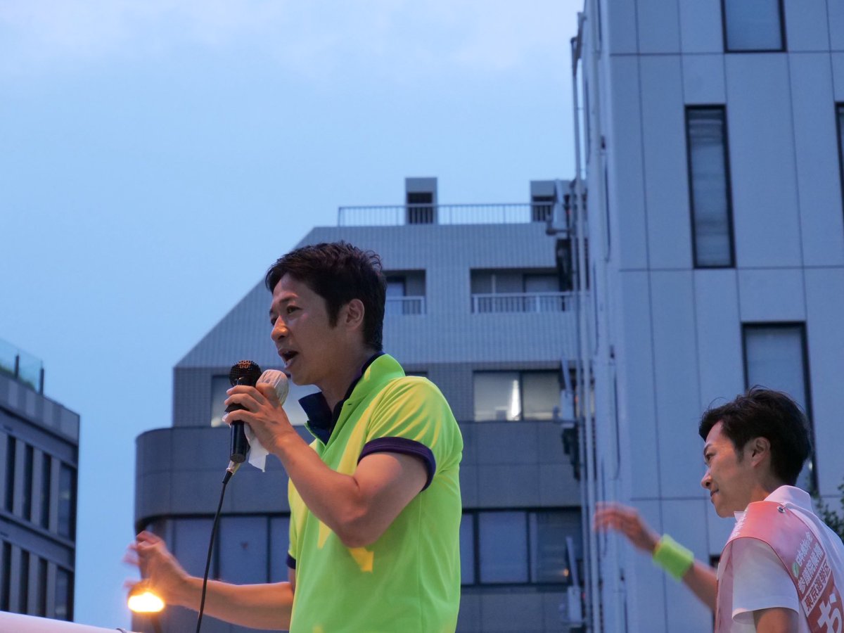 今日も終日、音喜多、柳ヶ瀬、藤田で東京各地で演説。もう先送り