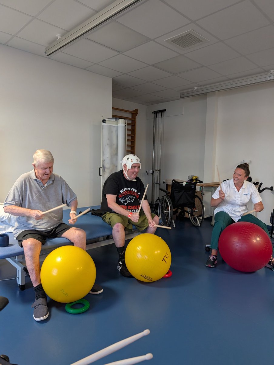PlymUnit's tweet image. We had lots of fun with #drumfit in #grouptherapy today. Great for #cognition #coordination #strengthening and #wellbeing
#makingrehabfun #OccupationalTherapy