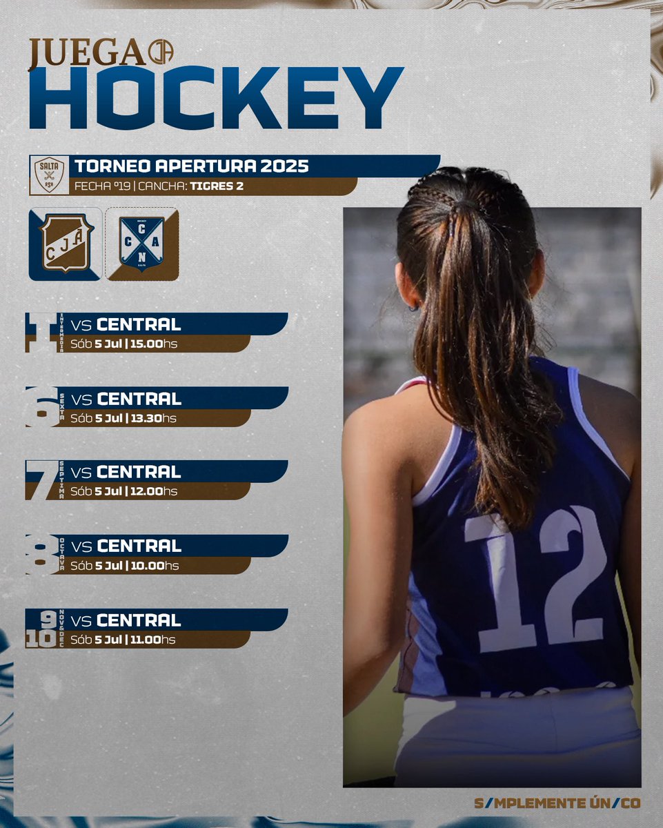 Hockey 🏑 

🆚 Central 
📆 Sábado 5 de Julio
🏟️ Cancha Tigres 2

#DaleSanto