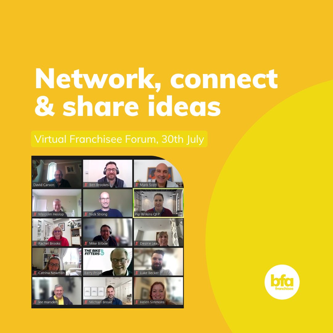 📣 The Virtual Franchisee Forum returns on 30th July!

 Expert speaker Mike Holman, peer learning and live discussions, this is your space to connect and grow.

🔗 Register: ow.ly/txPr50Wl0k8

#theBFAAcademy #VirtualFranchiseeForum2025 #FranchiseGrowth