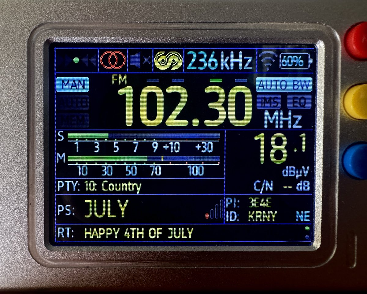 AWxNYC's tweet image. I find it awesome that the radio wishes you a Happy 4th of July 🇺🇸🎆📻
Incredible #Eskip in #NYC right now with @Y102krny over nearby WBAB! #FMDX