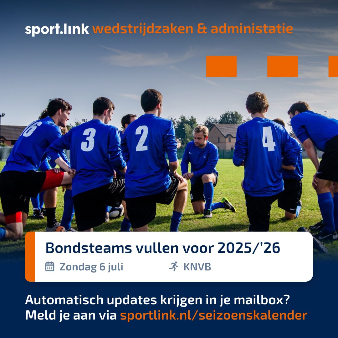 ❗Voetbalverenigingen❗
Bondsteams met een Teamindex kunnen tot en met zondag 6 juli gevuld worden. Regel dit op tijd in Sportlink Club! 👉
sportlink-help.freshdesk.com/nl/support/sol…
#voetbal #teamindex #bondsteams #Sportlink