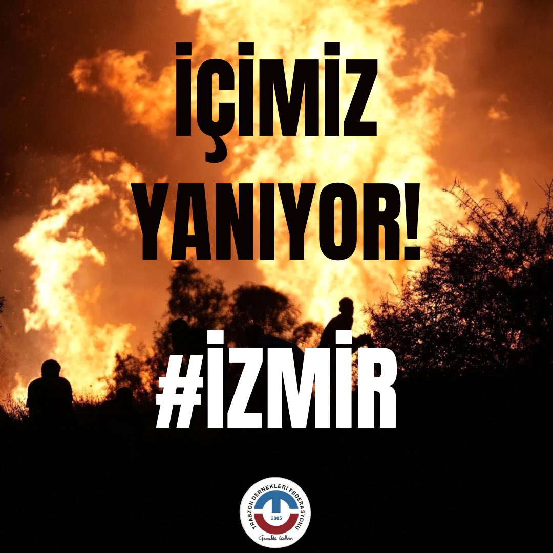 İzmir başta olmak üzere ülkemizin birçok bölgesinde meydana gelen yangın felaketlerini üzüntüyle takip ediyoruz. 

Yangından etkilenen tüm vatandaşlarımıza ve canlara geçmiş olsun dileklerimizi iletiyoruz.

Alevlerle mücadele eden ekiplere kolaylıklar diliyoruz. 

#izmiryanıyor