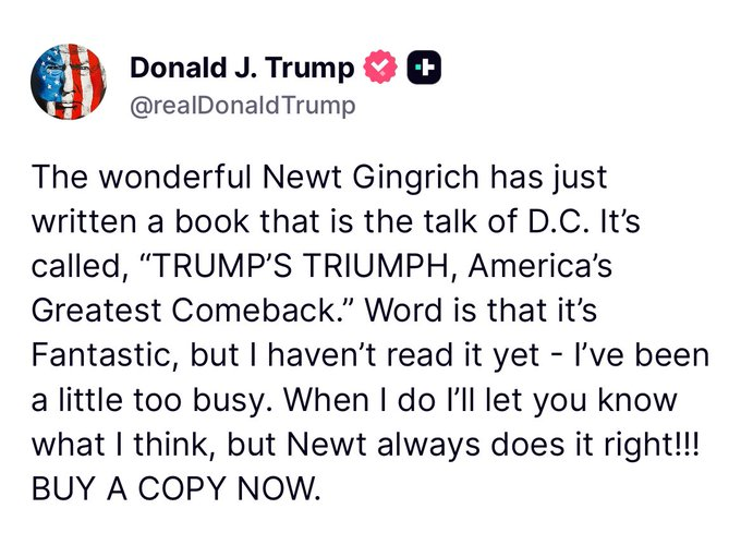 Trump on Truth Social (Repost) tweet media