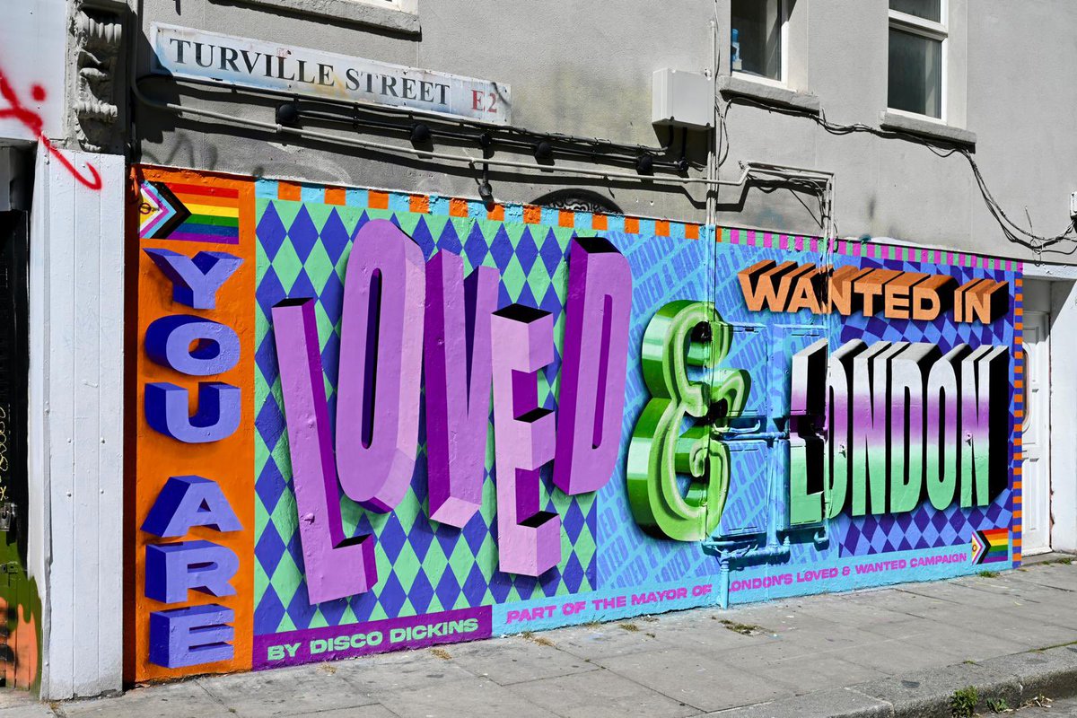 London LGBT+ Forums' Network (@londonlgbtnet) on Twitter photo What a joy to join <a href="/debs_wb/">Debbie Weekes-Bernard</a> & colleagues from across London for the unveiling of the new Disco Dickins mural.
This is part of the <a href="/MayorofLondon/">Mayor of London, Sadiq Khan</a>โs โLoved & Wantedโ campaign which has added poignancy ahead of #PrideInLondon
Go visit it at 83 Redchurch St, Shoreditch until 20/7 What a joy to join <a href="/debs_wb/">Debbie Weekes-Bernard</a> & colleagues from across London for the unveiling of the new Disco Dickins mural.
This is part of the <a href="/MayorofLondon/">Mayor of London, Sadiq Khan</a>โs โLoved & Wantedโ campaign which has added poignancy ahead of #PrideInLondon
Go visit it at 83 Redchurch St, Shoreditch until 20/7