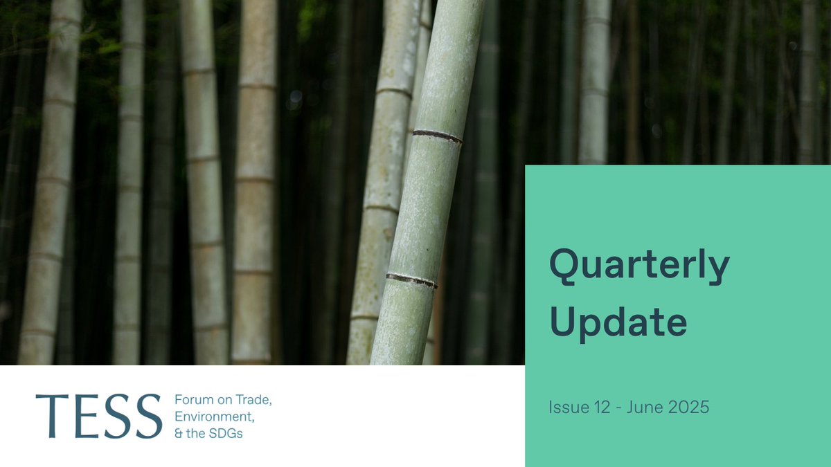 TESSForum's tweet image. @TESSForum is pleased to share the 12th edition of the TESS Quarterly Update! 🌍✨
☀️The update provides a brief review of some key activities that TESS has pursued over the past months to help connect the dots & foster inclusive cooperation at the nexus of trade, environment, &…