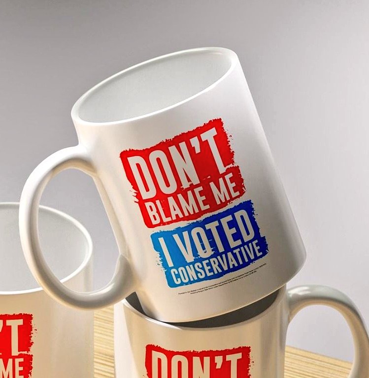 2024 General Election Conservative voters.

1) Thank you; and
2) One year into this Labour shambles, why not treat yourself to a commemorative mug to remind yourself of your sensible choice:

shop.conservatives.com/don-t-blame-me…