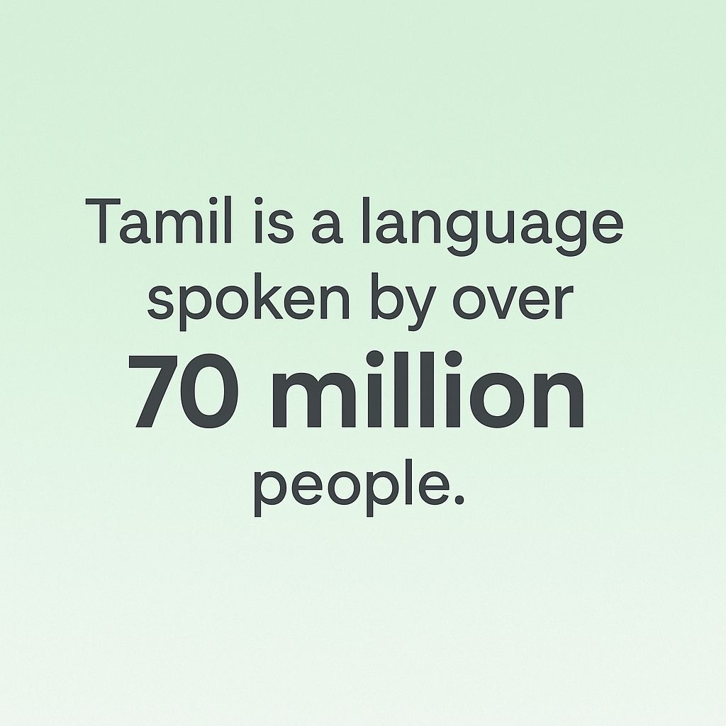 Tamil is spoken by 70M+ people across India, Sri Lanka &amp; the diaspora.

But here’s the twist: many Tamil names have no fixed surnames.

“R. Karthik” = Karthik, son of Ravi.

Names change each generation. And that’s by design.