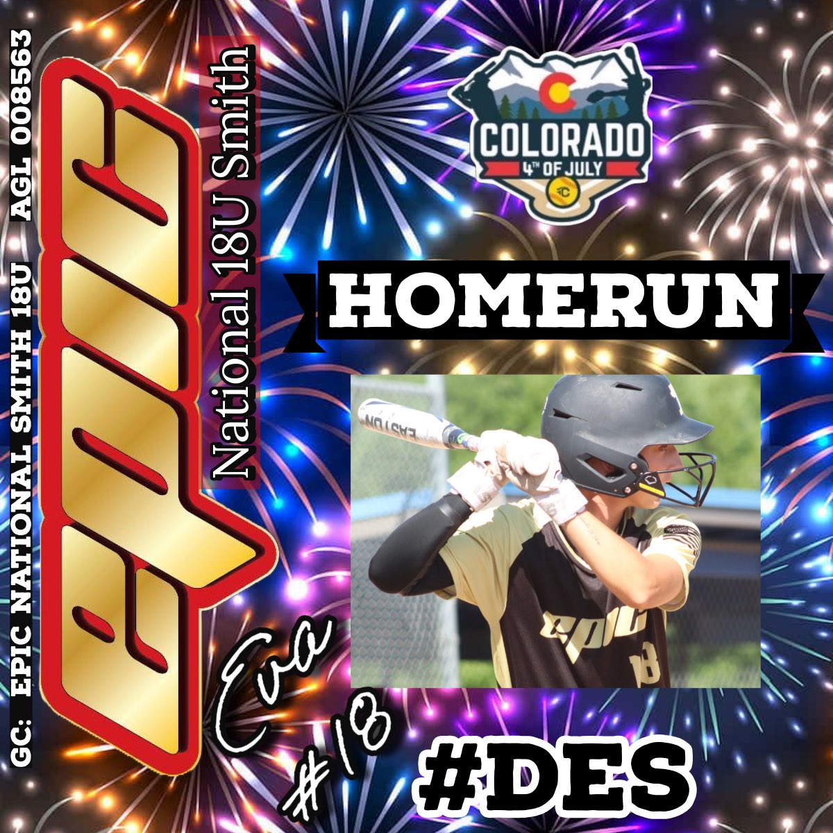 Epic National 18U Smith (@epicnational18) on Twitter photo Left field needed a 💣 too! Thanks Eva! Beautiful shot from our Mean Green Eagle 🖤💛♥️ <a href="/evadaniels07/">Eva Daniels</a>
#BeEpic #EpicAthletics #Des Left field needed a 💣 too! Thanks Eva! Beautiful shot from our Mean Green Eagle 🖤💛♥️ <a href="/evadaniels07/">Eva Daniels</a>
#BeEpic #EpicAthletics #Des