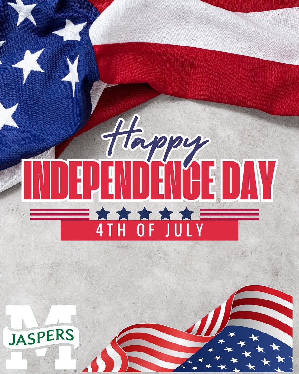 Manhattan_WBB's tweet image. Happy 4th, Jasper Nation! 🇺🇸❤️🤍💙 #playGREEN