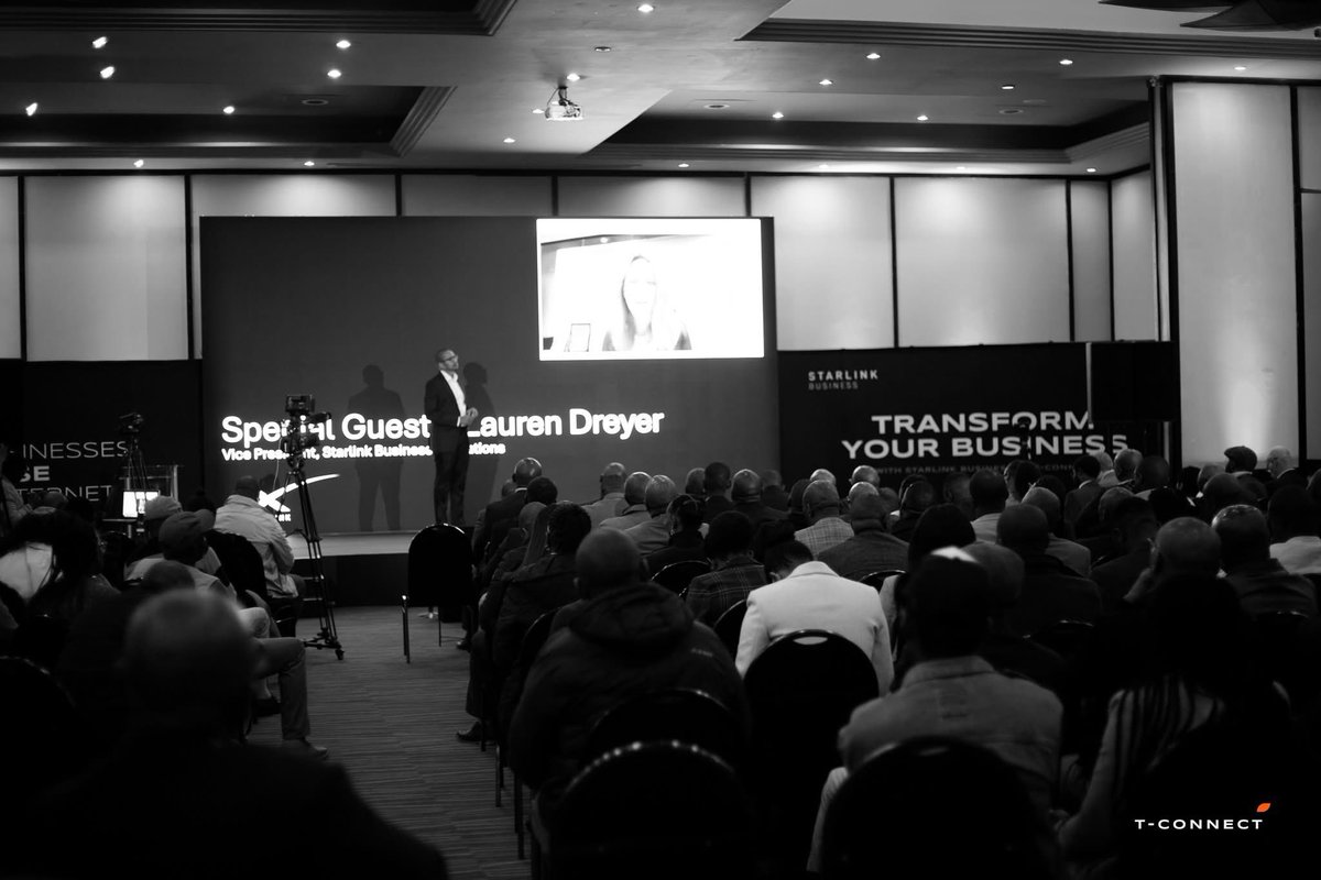 TConnectAfrica's tweet photo. Momentum has a new name: @Starlink Business by T-Connect.
This wasn’t just a launch. It was a movement - breaking barriers & scaling up.
More villages. More towns. More businesses powered beyond limits.
This is the future - and Lesotho is leading it. 🇱🇸
#TConnect #StarlinkBusiness