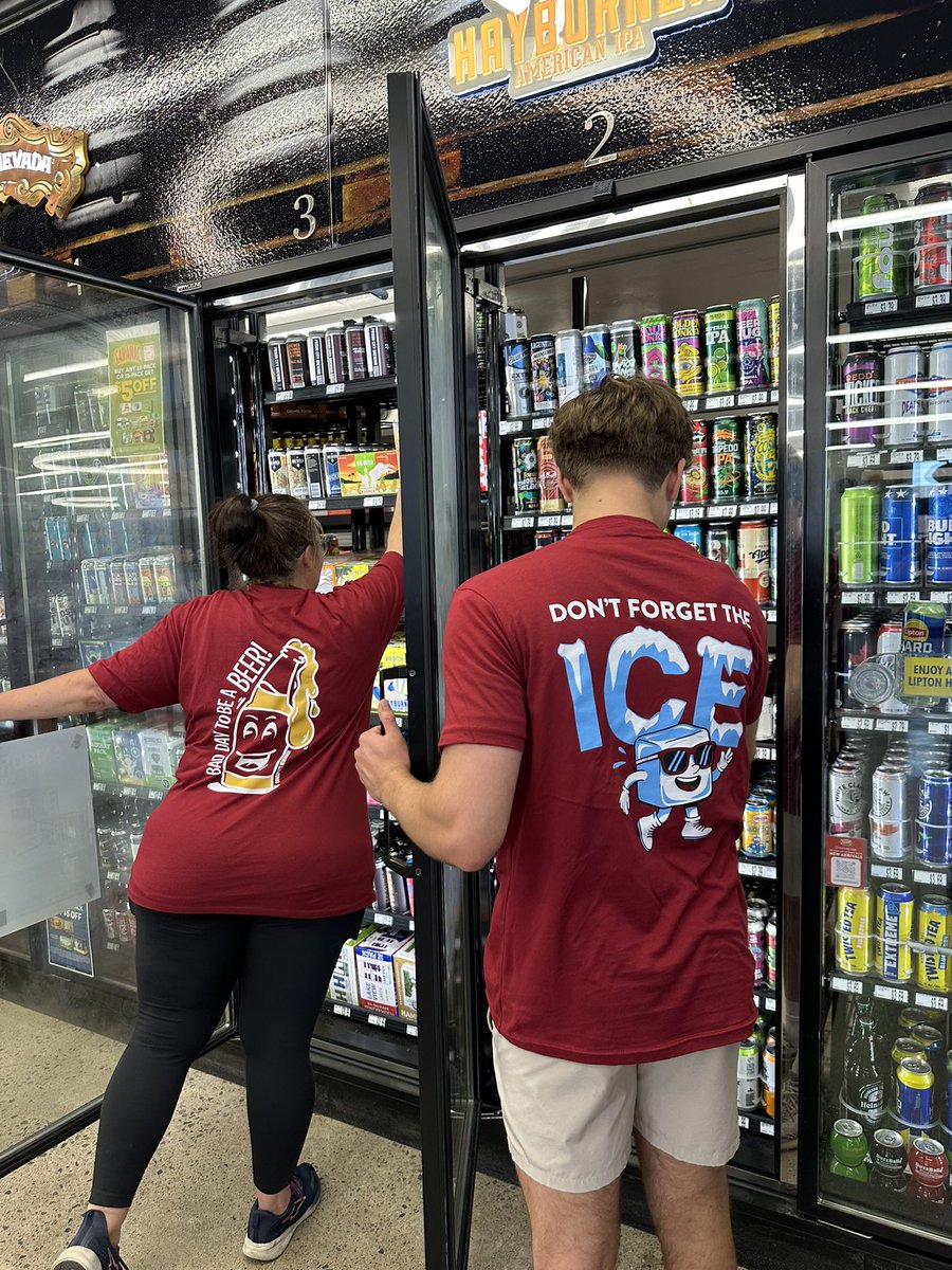 ConsumersBeer's tweet image. Stop in and check out our new employee shirts! 👀🍻🧊#beermafia #dontforgettheice #baddaytobeabeer