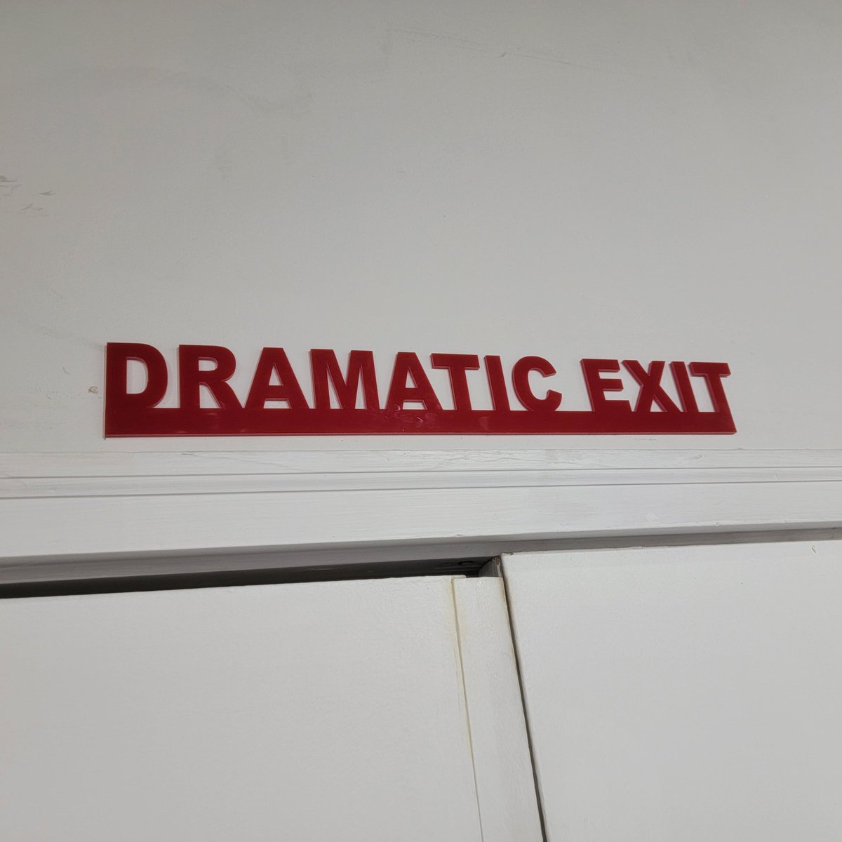 ShopDad (@shopdad2) on Twitter photo Flew up to do some tech work in <a href="/BardToys/">Wandering Bard Toys *Customs Open*</a> workshop while they are at Anthrocon and I need everyone to appreciate their exit sign. Flew up to do some tech work in <a href="/BardToys/">Wandering Bard Toys *Customs Open*</a> workshop while they are at Anthrocon and I need everyone to appreciate their exit sign.