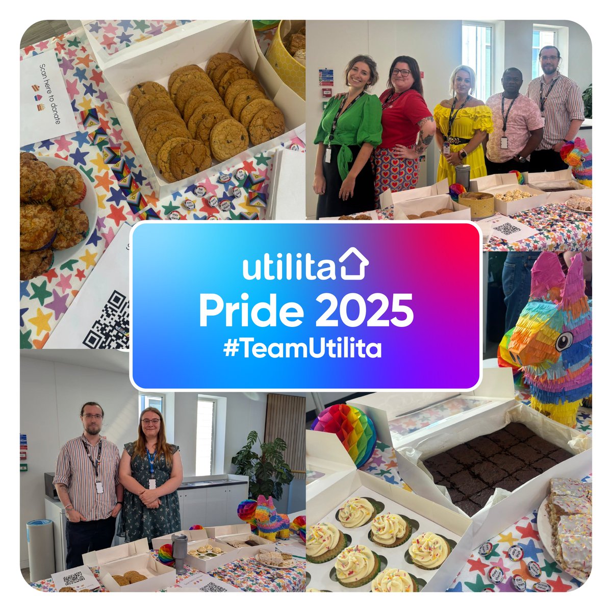 We’re proud to support our LGBTQ+ community this Pride Month &amp; beyond! 🏳️‍🌈

Our team held a bake sale to raise donations for our LGBTQ+ partners, <a href="/stonewalluk/">Stonewall</a>, who are helping to build a world where everyone is free to be themselves!

Thanks to our team at Utilita - we raised over
