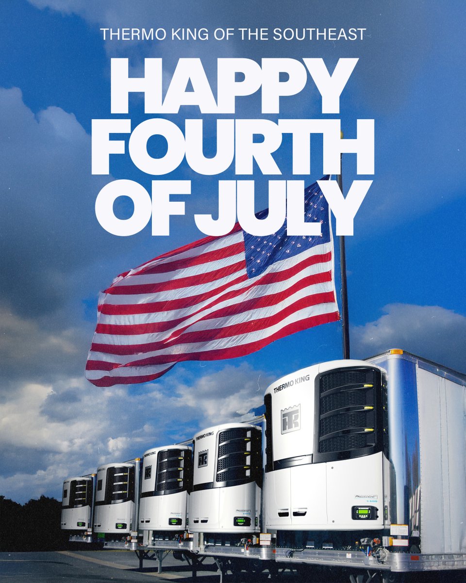 Happy Fourth of July! 🇺🇸

Today, we’re proud to celebrate freedom, independence, and the hardworking spirit that drives America forward. From all of us at TKSE, have a safe, joyful, and memorable Fourth!

#IndependenceDay #FourthofJuly #ThermoKing #KeepItCool