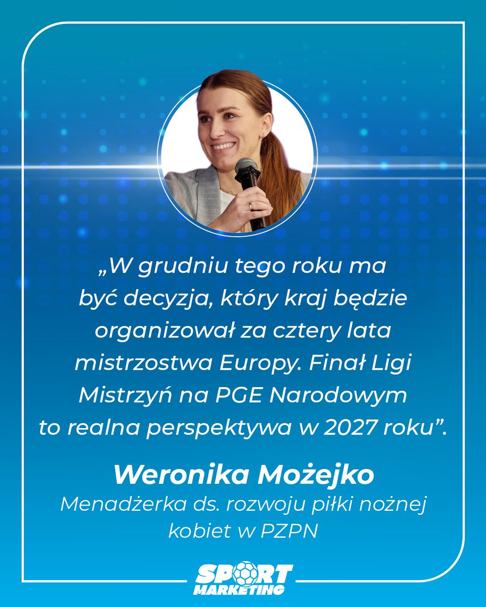 🔜 Mistrzostwa Europy 2029
🔜 Finał Ligi Mistrzyń w 2027 roku

O planach rozwoju kobiecej piłki w Polsce opowiedziała dla nas <a href="/_wmozejko/">Weronika Możejko</a> ⤵️

sportmarketing.pl/z-kraju/84556/…