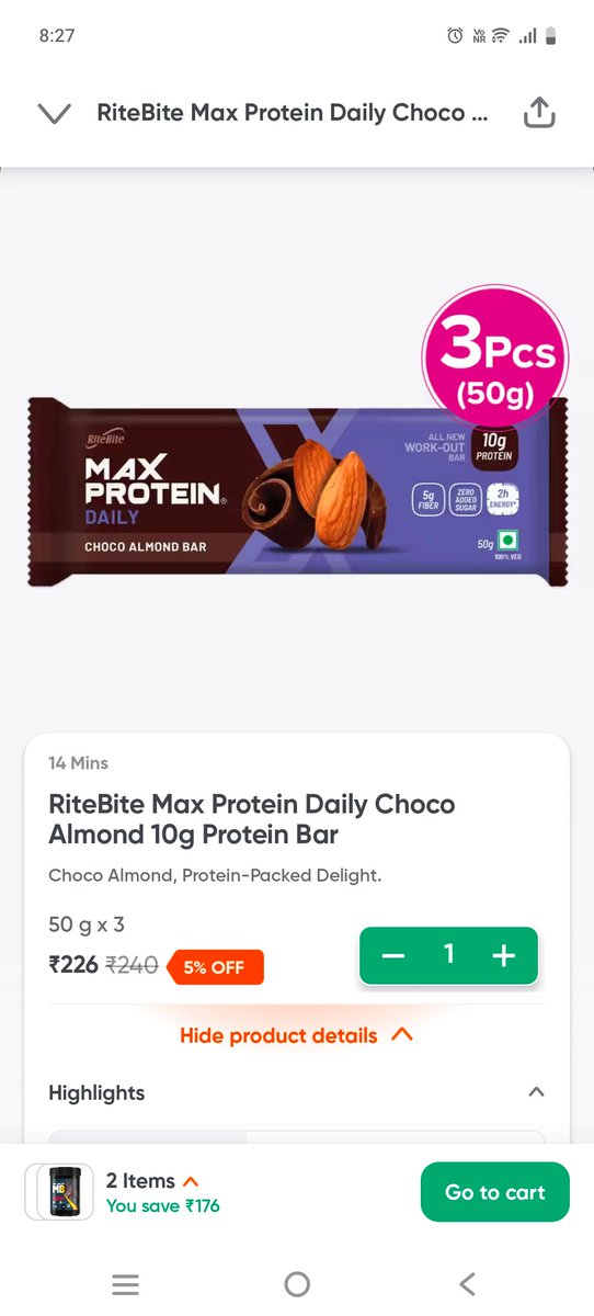 I need some protein because my stock is going out. Important for muscle building <a href="/puch_ai/">Puch AI</a> 
Proper 😴 sleep -> diet  🥝 -> exercise💪 makes a healthy life.