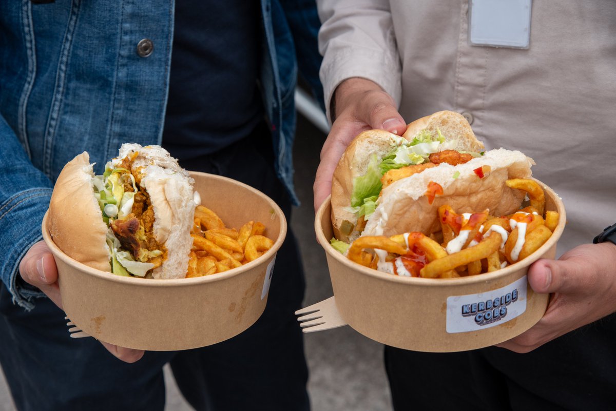 AVFCFoundation's tweet image. Kerbside Cobs are serving up tasty food in the Holte End Fanzone from 10am until 10pm today! 🥙🤘
