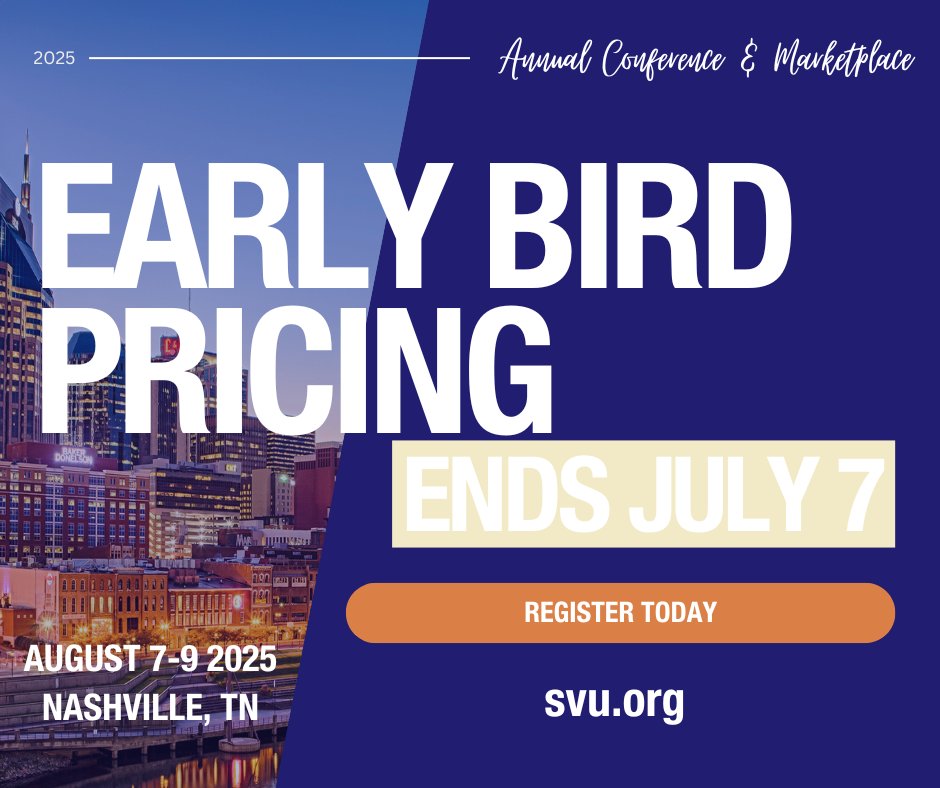 🚨 LAST CHANCE for Early Bird Pricing!
Register by July 7 to lock in the lowest rates for #SVU2025 in Nashville!

Join us for 3 days of expert-led sessions, hands-on learning, and networking with vascular pros from across the country—all in Music City 🎶
zurl.co/re0mD