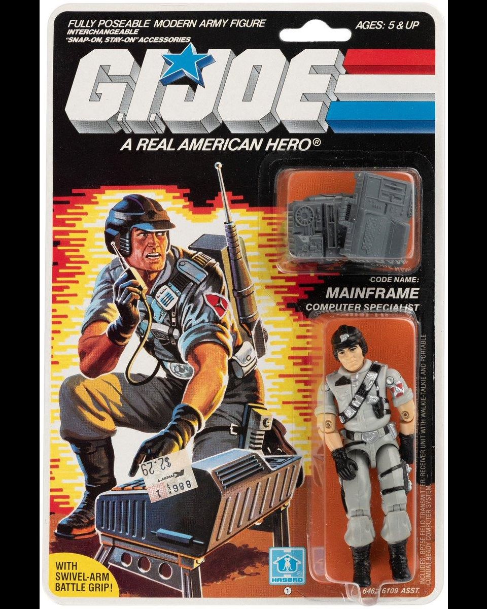 ClassicGIJoe's tweet image. Computer Specialist. Code Name: MAINFRAME. First appeared on toy store shelves in 1986.

ROLL CALL: Have him / had him / want him?!