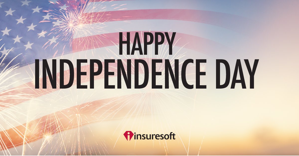 Insuresoft's tweet image. Whether you're watching fireworks light up the sky or just enjoying good food and great company, we hope your day is packed with red, white, and blue fun.

Wishing you a safe, joyful Independence Day!

#FourthOfJuly #IndependenceDay #insuresoft #insurtech #diamond