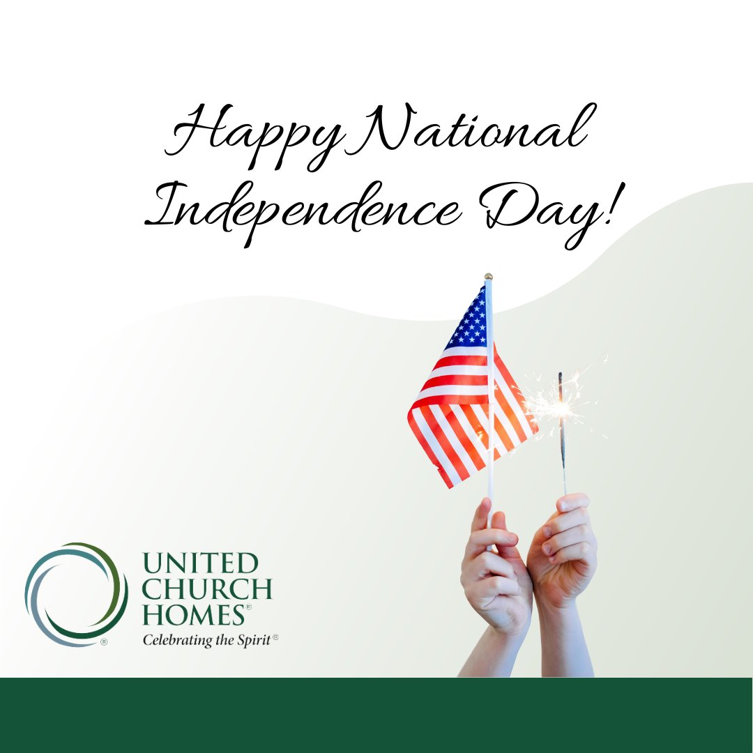 Happy Fourth of July from United Church Homes!
Today, we celebrate freedom, community, and the many individuals who make our neighborhoods feel like home. Wishing you a safe and joyful Independence Day and weekend! ❤️🤍💙

#FourthOfJuly #IndependenceDay #UCH #CelebratingTogether