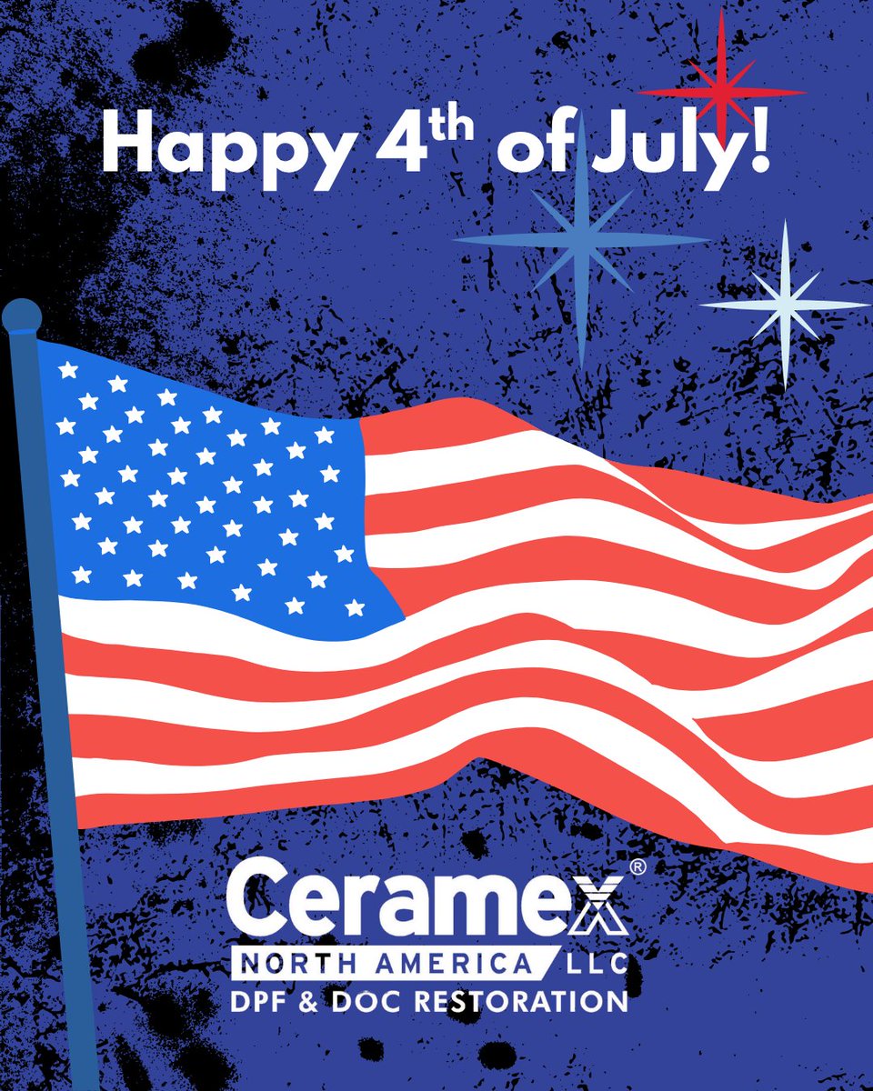Happy 4th of July from all of us at Ceramex North America! Today, we celebrate the spirit of freedom, resilience, and innovation that drives our nation forward—just like we strive to drive cleaner fleets every day.
Wishing you a safe and memorable Independence Day! 💥