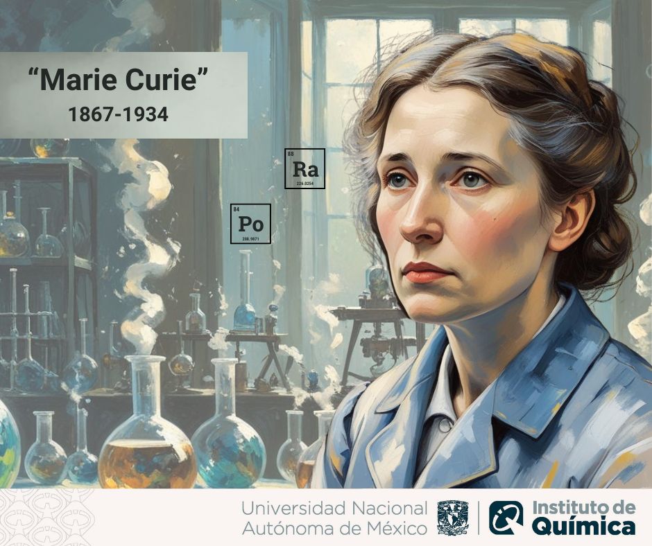 Un día como hoy, hace 91 años, falleció Marie Curie:
 🔬 Descubrió la radiactividad natural
 🧪 Aisló el radio y el polonio
 🏅 Fue la primera mujer en recibir un Nobel… y la única persona que ha recibido dos, en ciencias distintas
#MarieCurie #IQUNAM #NobelPrize