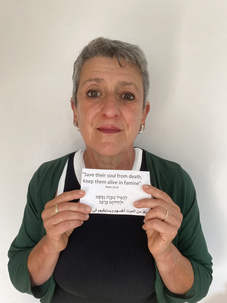 LiberalJudaism's tweet image. Progressive clergy – including Rabbi Elli Tikvah Sarah (left picture), Rabbi Laura Janner-Klausner (right picture) and Rabbi Warren Elf – have launched the ‘SOS Gaza: Aid & Hostages’ campaign.
It involves taking a selfie with a prayer, and sending it to the Foreign Secretary.