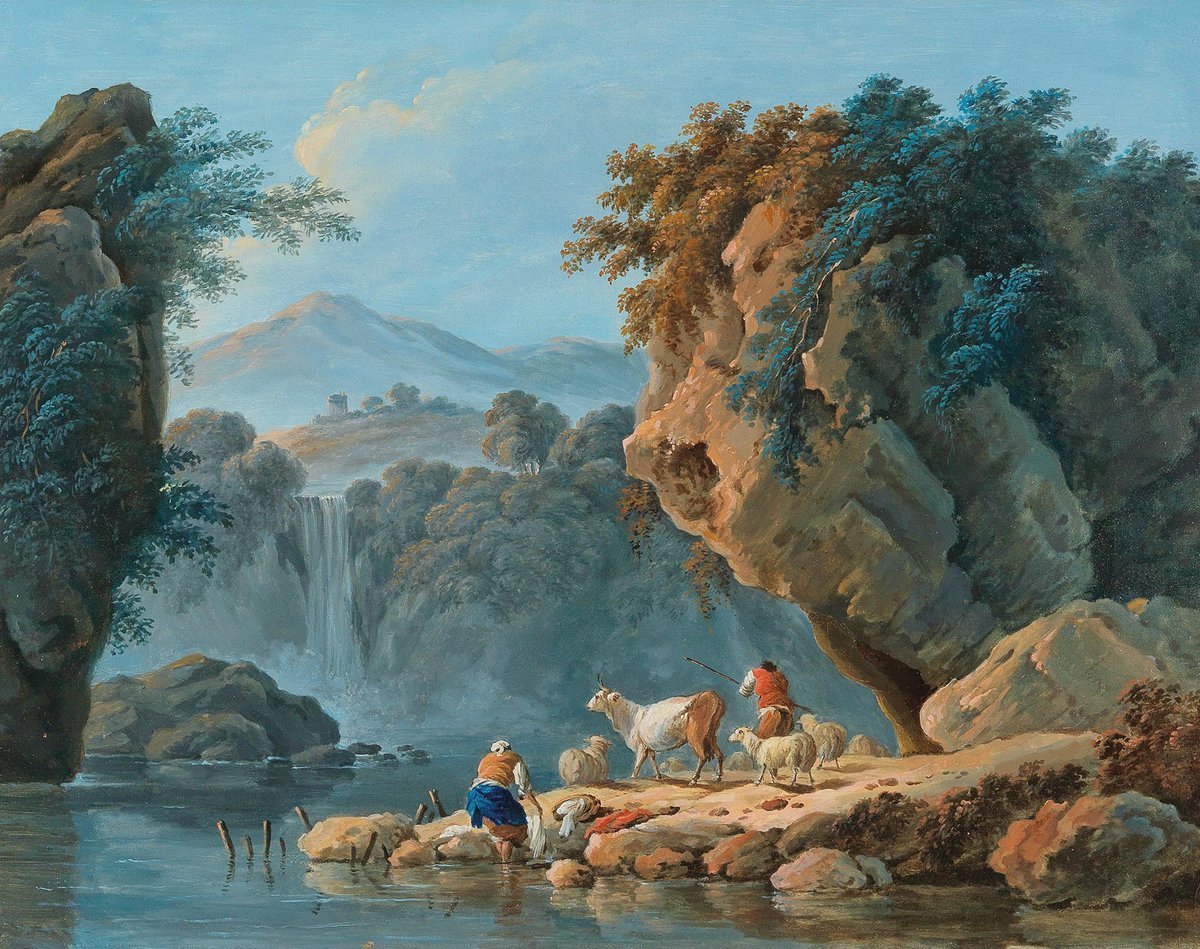 Come to me, all you who labor and are burdened,

and I will give you rest, says the Lord.

Matthew 11:28

A Shepherd Couple in a Mountainous Landscape, by Jean-Baptiste Pillement (1728-1808)