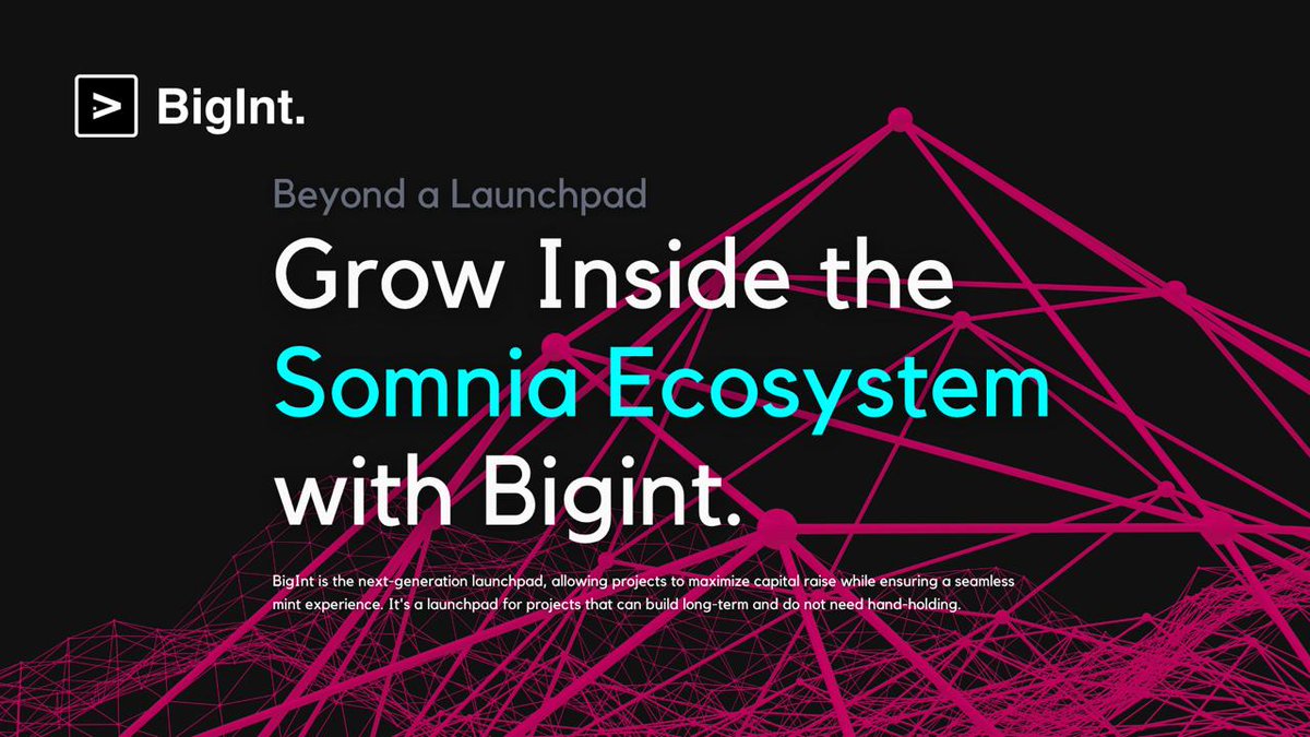 Lets build together 

Stay with Bigint
Stay with Somnia