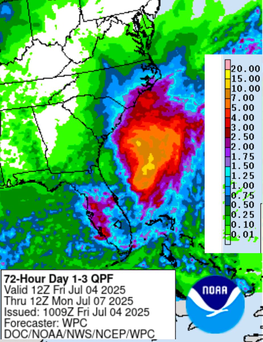TropicalTidbits's tweet image. 🌀 As discussed earlier this week, the trailing end of an old frontal boundary off the southeastern US is providing an opportunity for tropical development.
🌀 A broad circulation is developing east of Jacksonville, and will move up into #SouthCarolina early Sunday. Fortunately,…