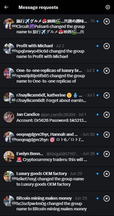 Das ist wirklich schlimm!! Nachrichten zu lesen ist so anstrengend weil endlos viele solcher Spam-Gruppen mich nerven 🥲