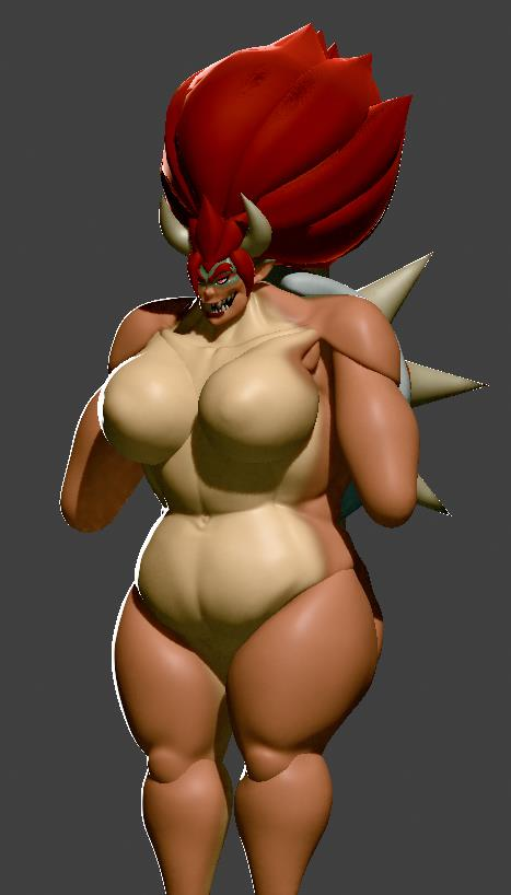 RLaelE's tweet image. This was just me trying to do my own take on a proper "bowsette" design