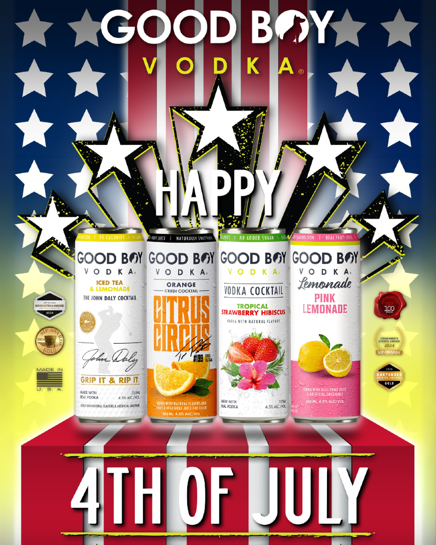 GoodBoy_Vodka's tweet image. Happy Fourth of July! 🇺🇸
Good Boy Vodka is proudly American-made and even prouder to celebrate Independence Day with you. Cheers to a safe and enjoyable holiday.
#GoodBoyVodka #AmericanMade #IndependenceDay #EveryPourHelpsAPup
