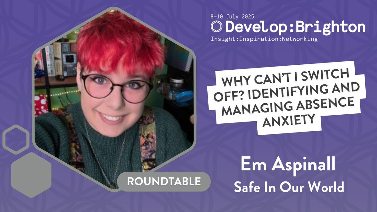 Does taking time off cause you to feel guilty or stressed? Absence anxiety is the overwhelming feeling of discomfort some people get when taking time away from work. Join Em (<a href="/heckin_flop/">Flop 💚 of the Rings</a>) from <a href="/SafeInOurWorld/">Safe In Our World</a> to explore this feeling and learn practical coping tools. #DevelopConf