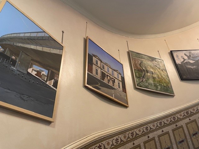 Our Grosvenor Museum staircase has had a makeover! We've refreshed the paintings on display and love how bright they make our foyer feel 🖌️