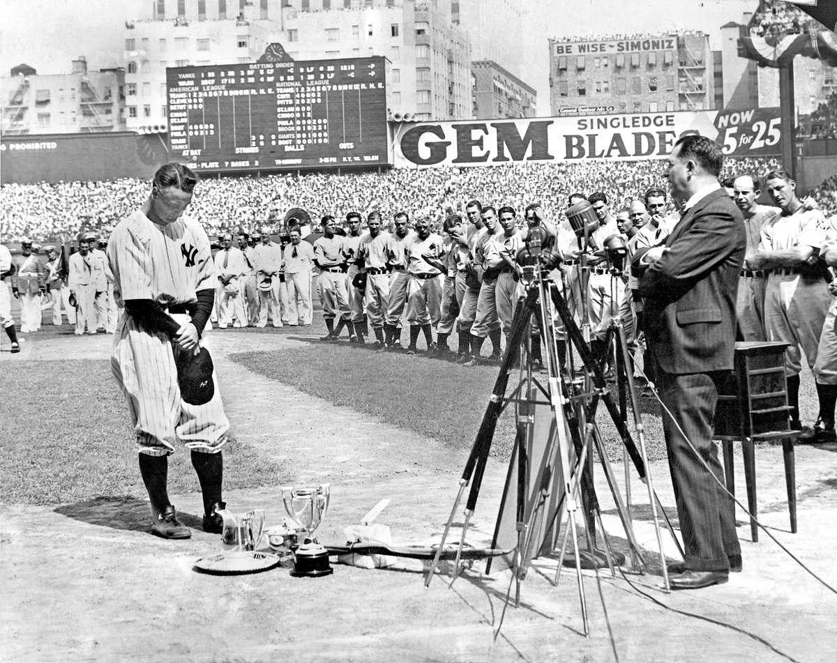 86 years ago today, Lou Gehrig gave his "Luckiest Man" speech and brought international attention to #ALS. His legacy continues to raise #ALSAwareness and support in the search for a cure.