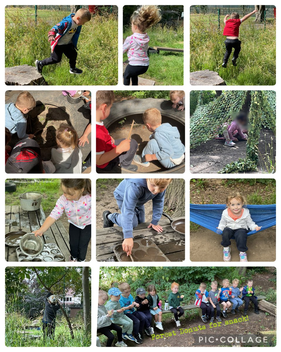 We enjoyed our #OverchurchForestSchool this morning and collected lots of different sized sticks for our fire; finger thick, thumb thick and wrist thick. We knew they were dry if they snapped in half! We loved forest donuts as a special treat at snack time 🥰