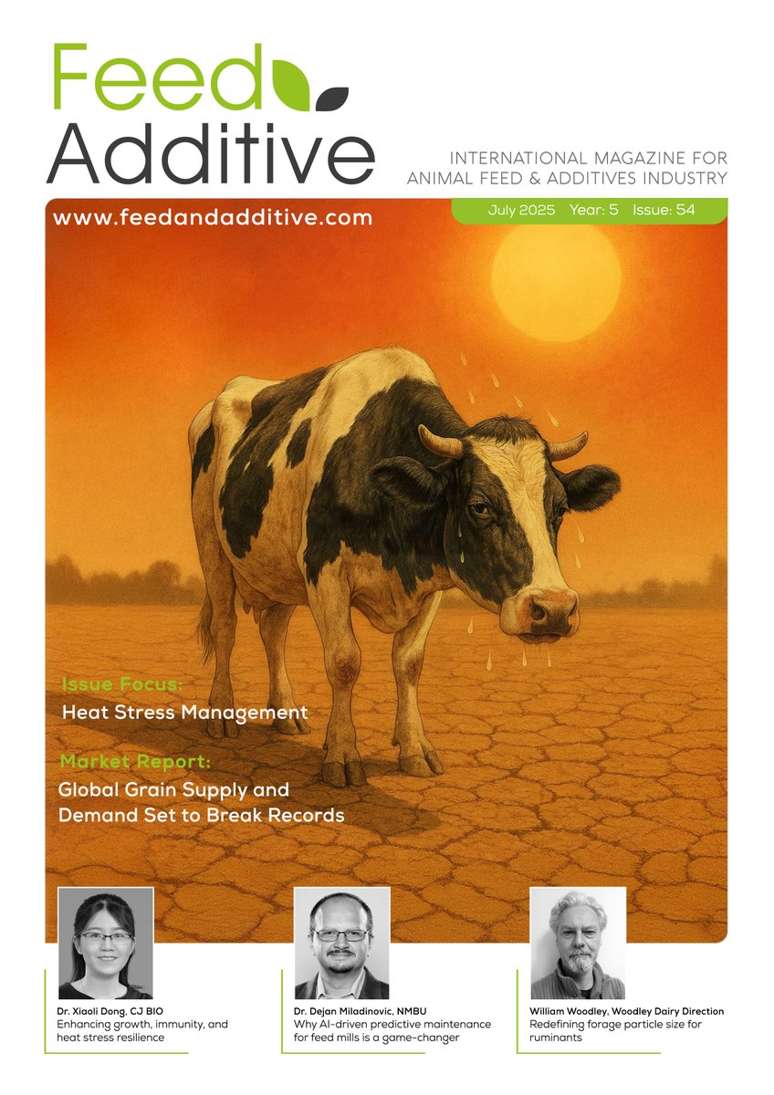 feedandadditive's tweet image. 📢 𝗝𝘂𝗹𝘆 𝟮𝟬𝟮𝟱 issue is out! 👉 l24.im/LkFT
Enjoy your reading..! 🤗
#heatstress #heatstressmanagement #thermalstress #feedadditives #animalnutrition #animalhealth #globalgrainoutlook #globalgrainsupply