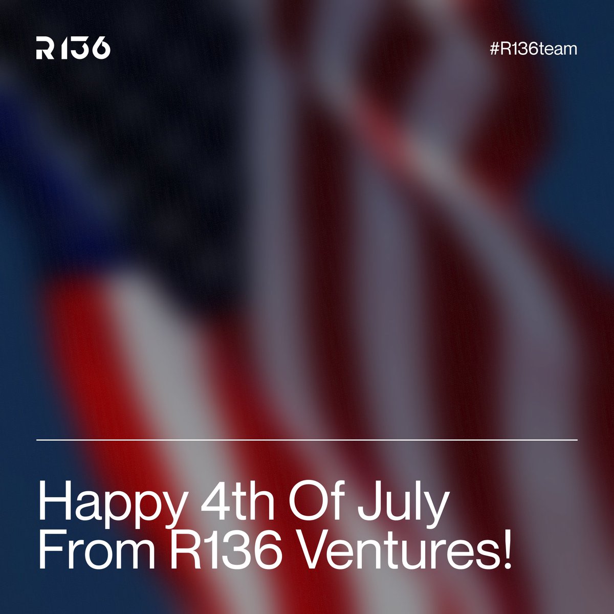🎆 Happy 4th of July!

We’re celebrating independence, fresh thinking, and the drive to build: the same things we admire in the founders we support.

Wishing you a joyful and safe holiday with time to recharge, reflect, and maybe dream up the next big thing 🇺🇸

#R136Team