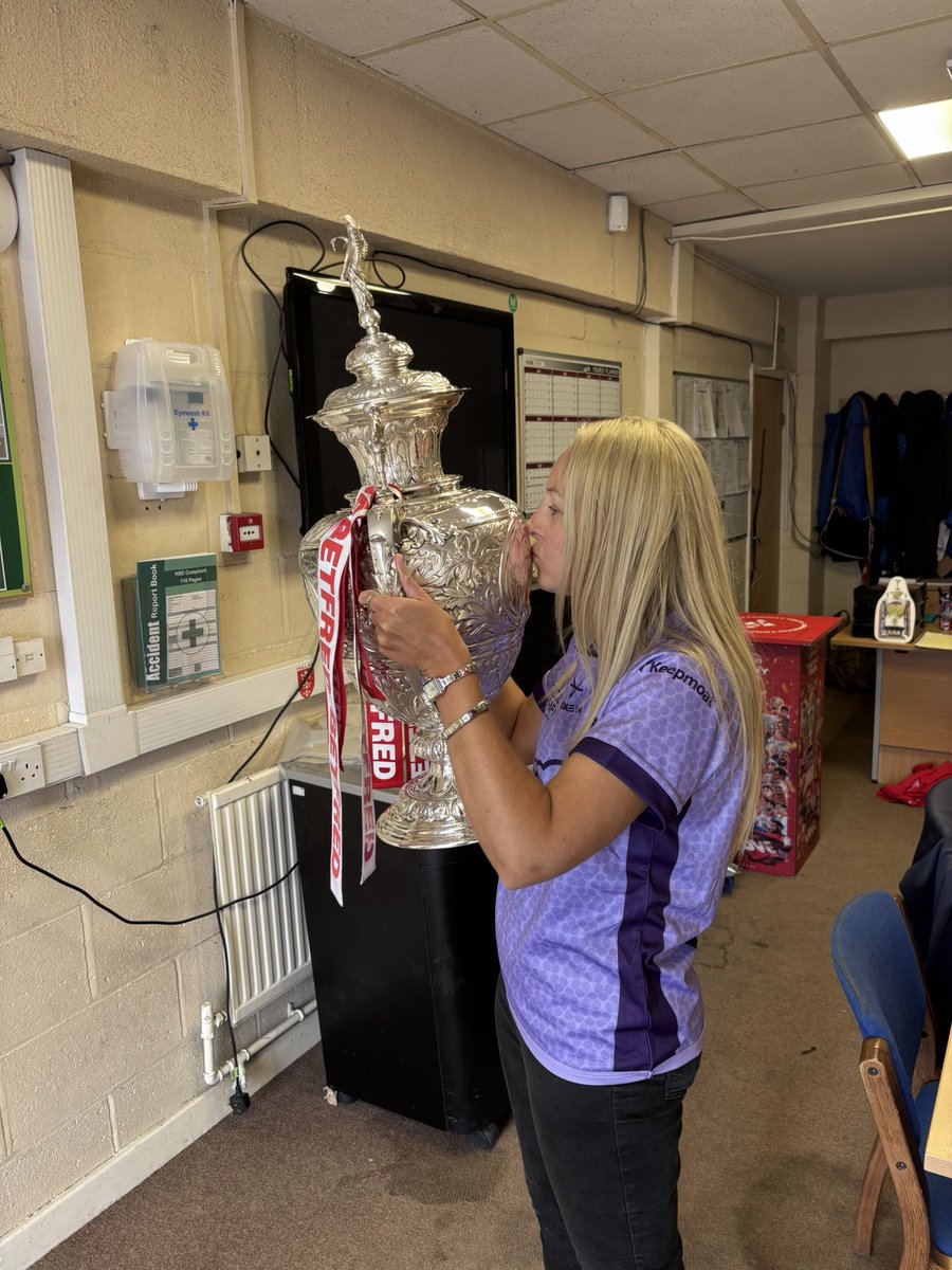 Finally got my hands on her 🏆❤️🤍