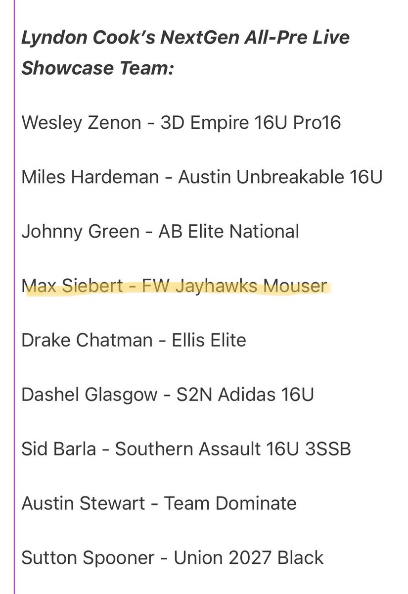MaxSiebert30's tweet image. Thank you @GASOLyndon for the shoutout
@GFCSMBB @shyde1 @FWJayhawks @TexasHoopsGASO @CoachJayeDavid @takemytalent @AlJohnsonSports
