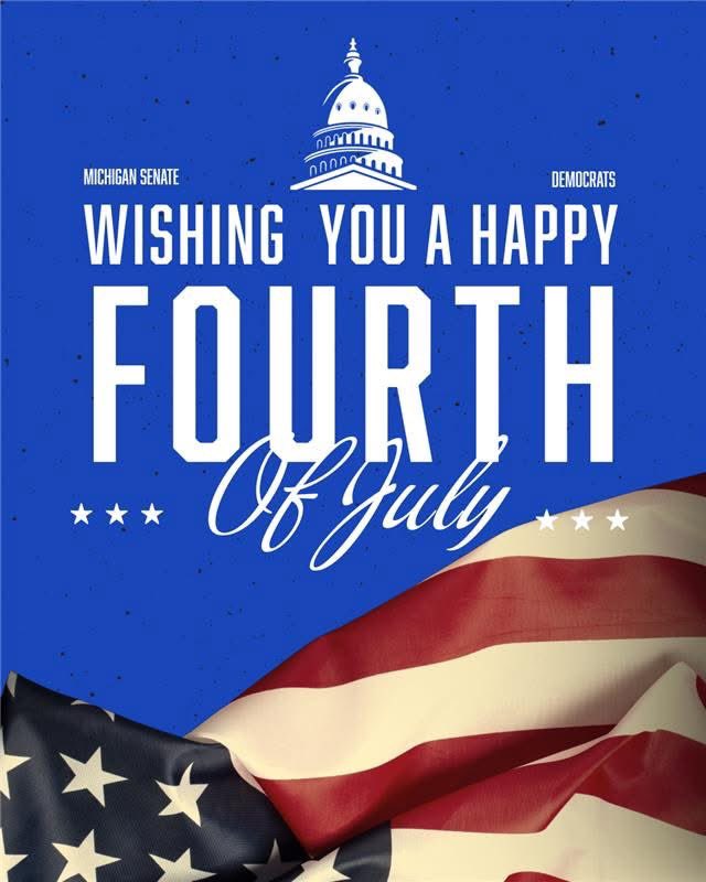 MISenDems's tweet image. Happy 4th of July, Michigan! Today and every day, we celebrate liberty, justice, and the ongoing fight to defend freedom and democracy for all Americans. ❤️🤍💙
