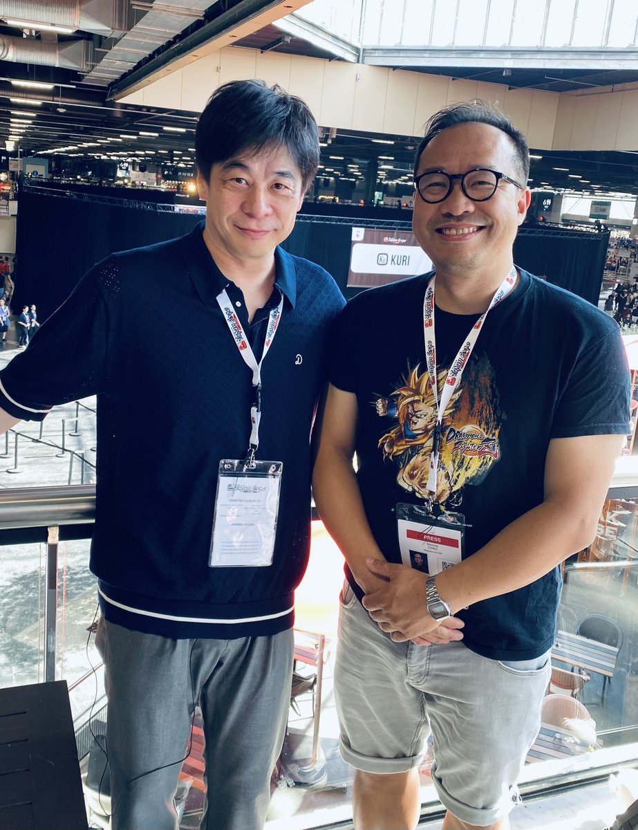 Avec Mr Hajime Tabata à Japan Expo 2025. Interview à venir sur Jeuxactu !